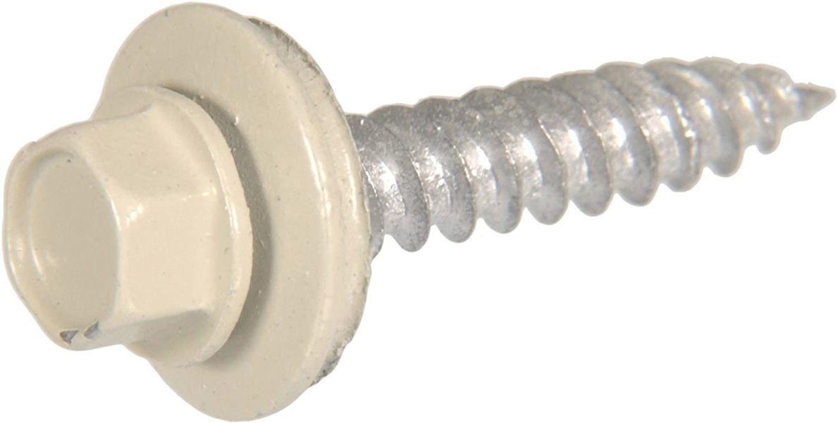 Hillman Group 47742 Painted Head Self Piercing Sheeters 10 In x 1 In 100 Hr Ceramic Beige