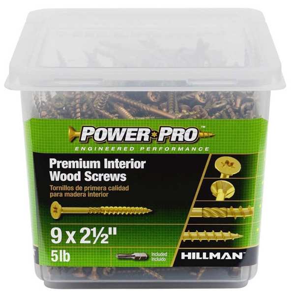 Hillman 48591 Screw 5 LB 9x2.5 Interior Polypropylene