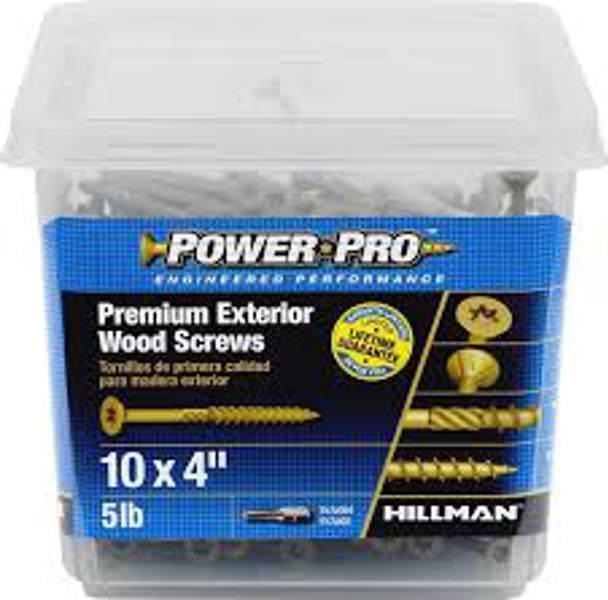 Hillman Group 48615 Power Pro Exterior All Purpose Screw 5 Lb 10x4