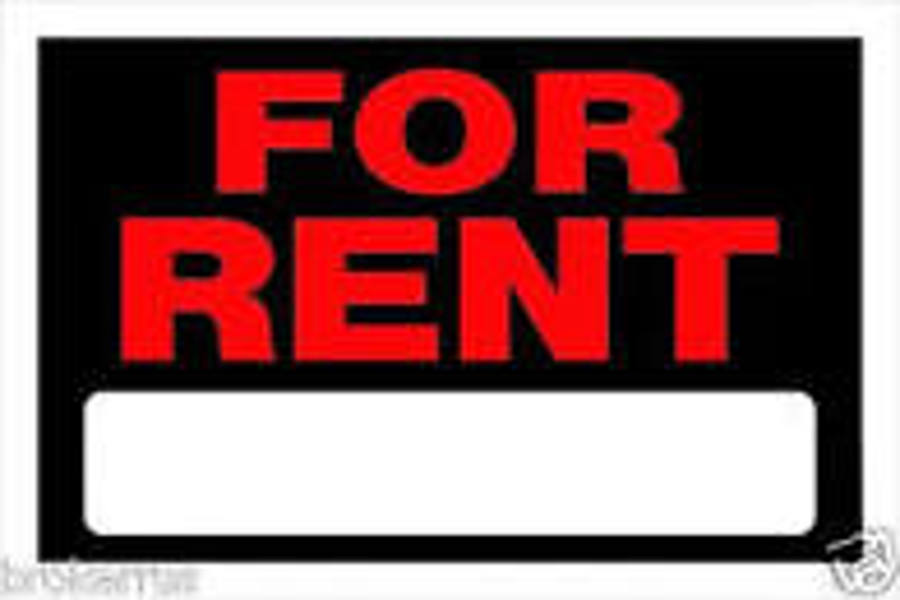 Hillman Group 839926 For Rent Sign 8x12 In Black and Red Plastic