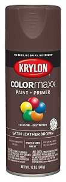KRYLON K05569007 Satin Spray Paint Brown Colormaxx Leather