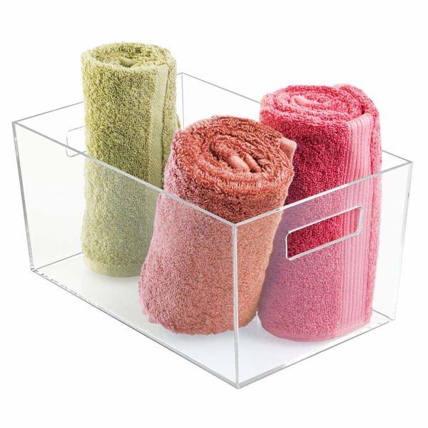 InterDesign 42420 Clarity Vanity Bin Large Clear Plastic Durable Storage Organizer