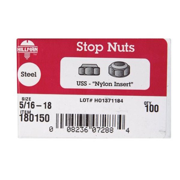 Hillman Group 180150 Stop Nut 5/16-1