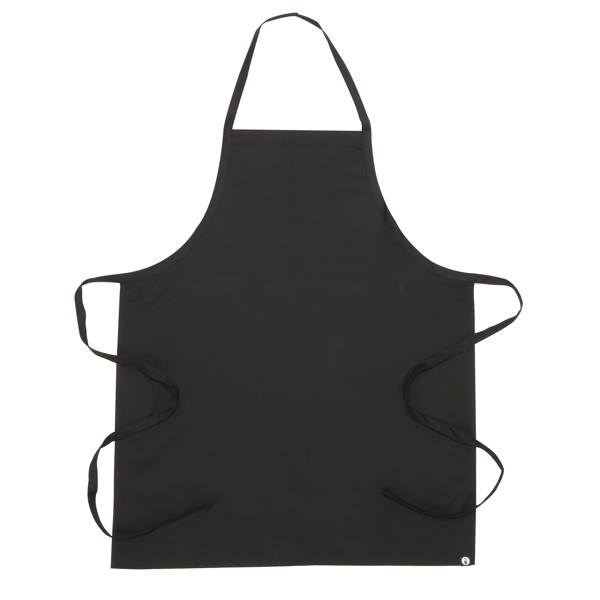 Chef Works 6210 BLK REG Apron Vinyl Bib Black Durable and Stylish for Restaurant Use