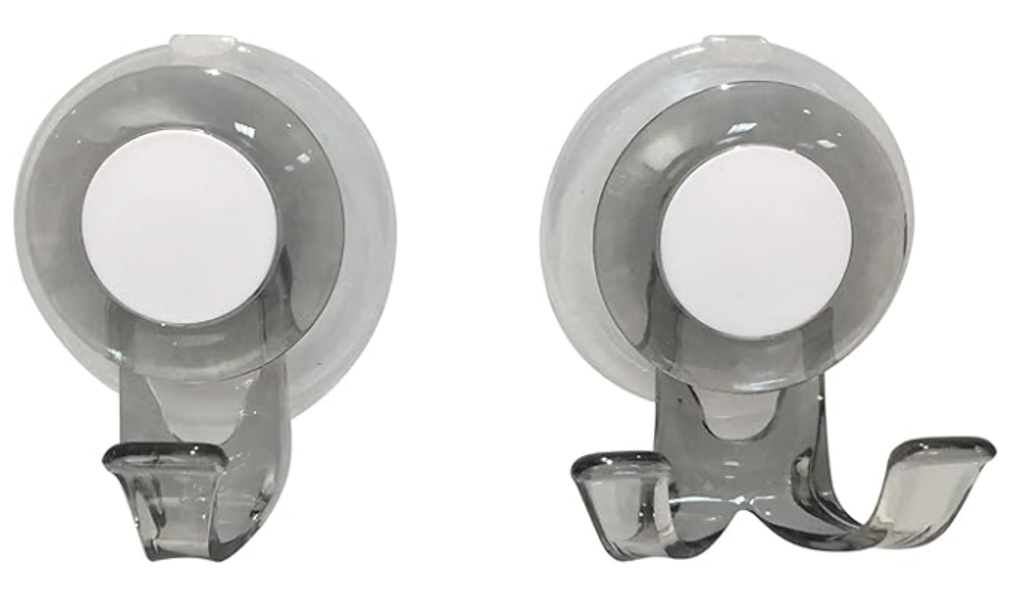 Better Living Products 13873 Bath Hook Set Impress Suction Clear