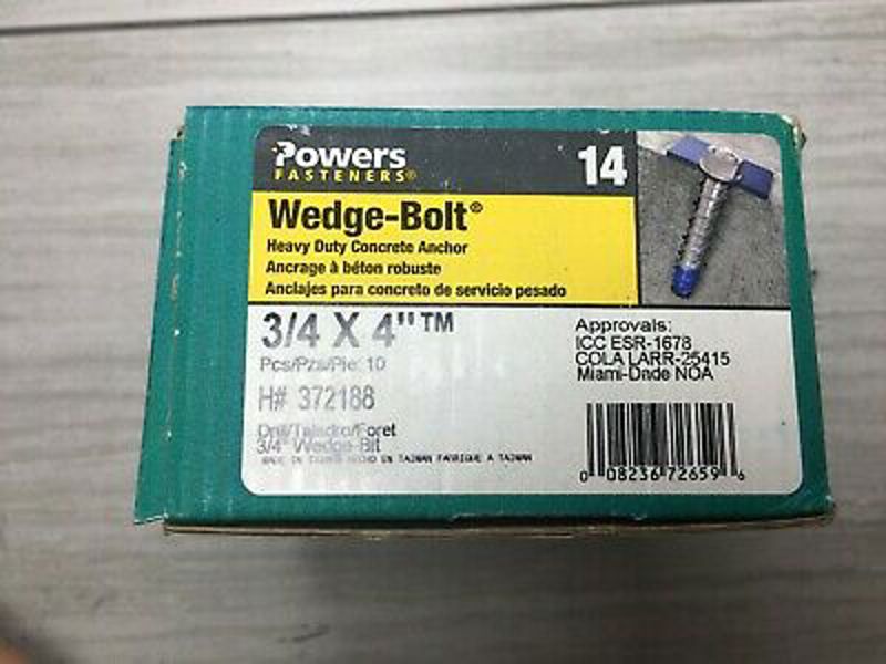 Hillman Group 372188 Wedge Bolt 3/4 In x 4 In