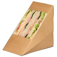 209KCK7212 Sandwich Box Triangle With Window 4.8 In X 2.8 In X 4.8 In