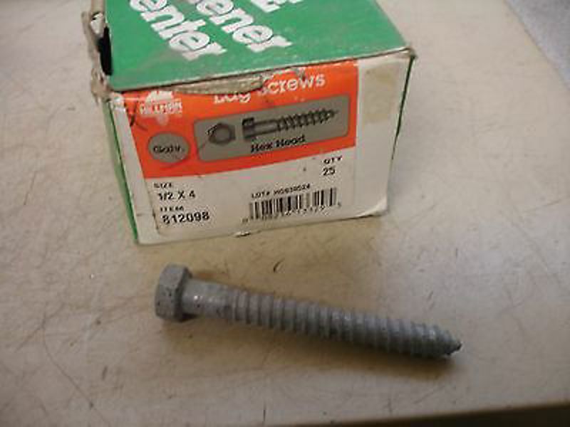 Hillman Group 812098 Galvanized Lag Screw 1/2 In X 4 In