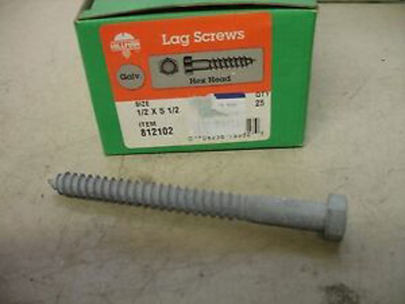 Hillman Group 812102 Hex Lag Screw 1/2 X 5-1/2 Galvanized