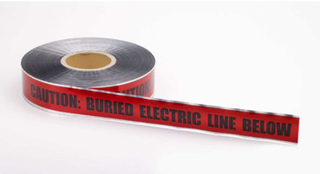 Mutual Industries 17774-79-2000 Electric Detect Tape 2 In Red