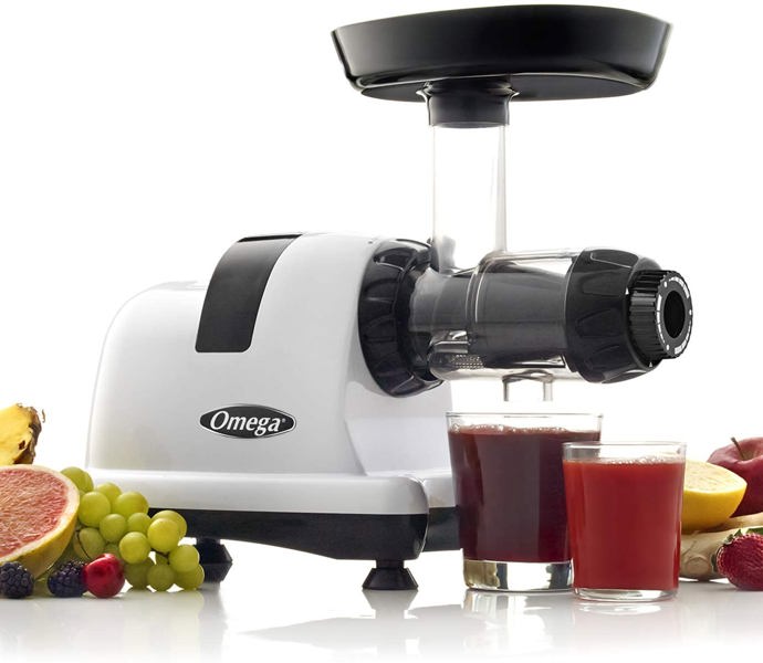 Omega J8006HDS Slow Juicer Horizontal Stainless Steel With 80 RPM Low Speed For Maximum Nutrient Extraction