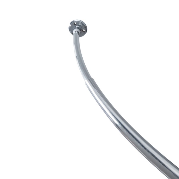 Kennedy International 26759-ALUM Curved Aluminum Shower Rod Fits 78 In Wide Color Boxed