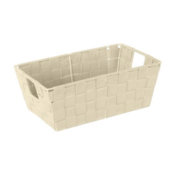 Kennedy International 25094-IVORY-ST Small Shelf Tote 6.5 In x 11.4 In x 4.5 In Ivory Woven Strap