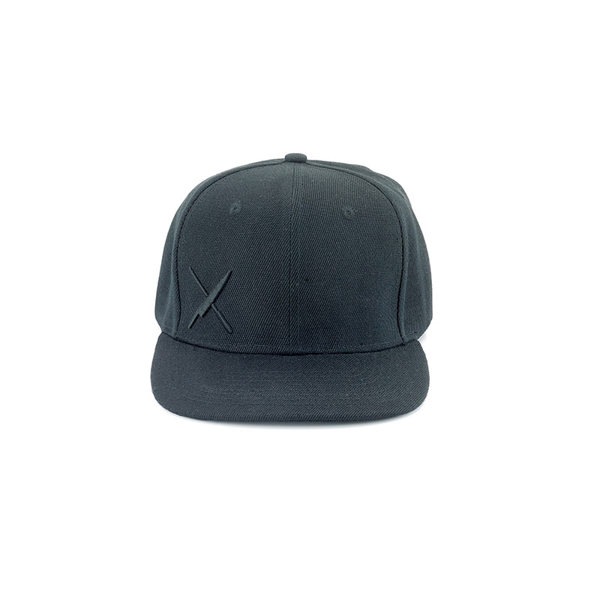 Mercer Culinary M60130BKB Snap Back Cap Black with Small Black Logo