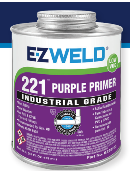 EZ WELD EZ31205N Purple Primer 1 Gal Capacity 212 Enviro