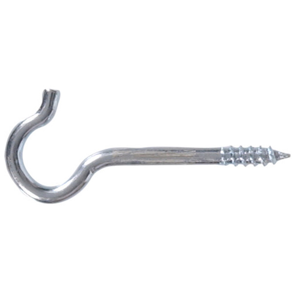 Hillman Group 851865 Zinc Plated Round Ceiling Type Hook Screw #8 2-9/16 In
