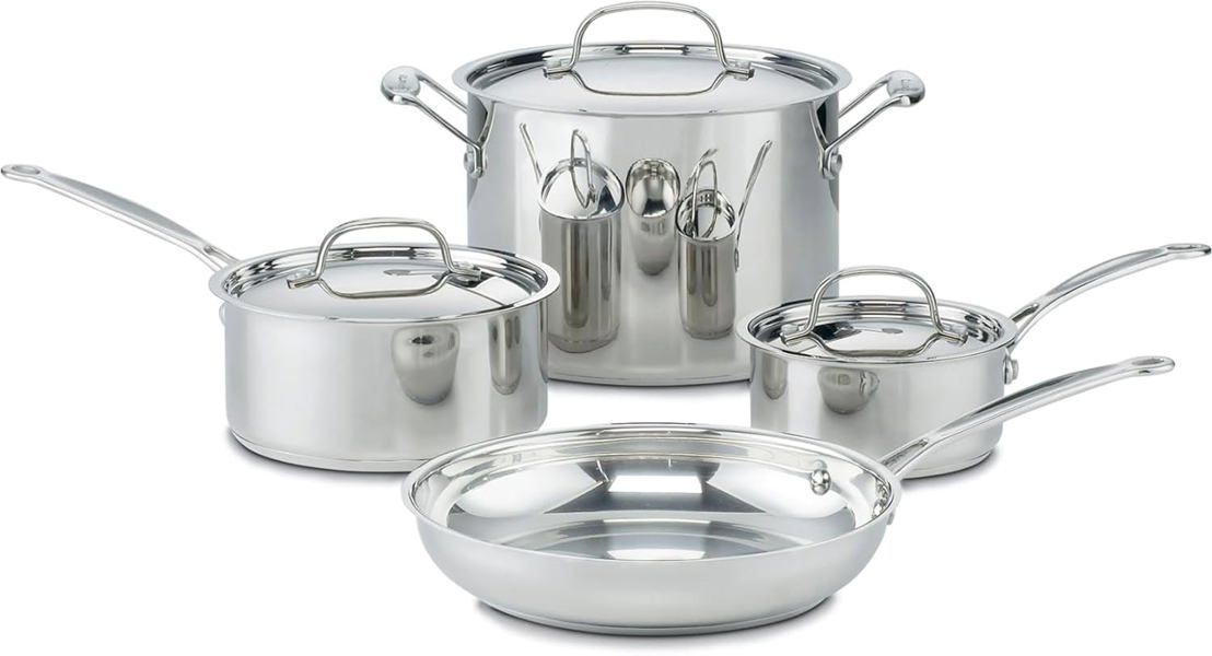 Cuisinart/Waring 777P1 Cookware Set 7 Pc Stainless Steel