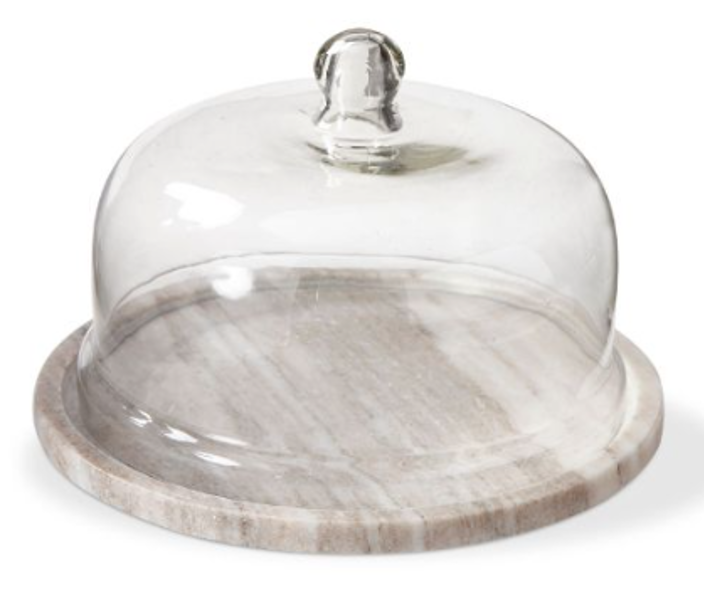 TAG G16723 Board With Glass Dome Onyx Marble Gray