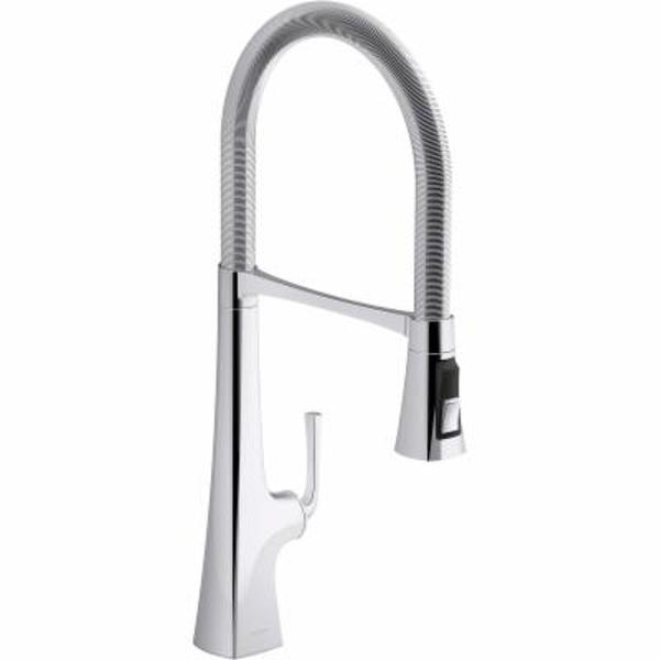 Kohler 22060-CP Graze Semi-Pro Kitchen Faucet Polished Chrome