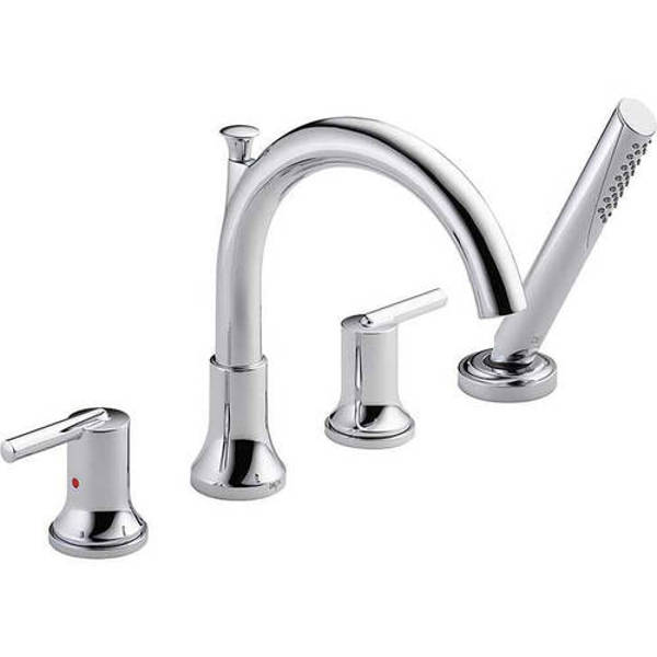 Delta Faucet T4759 Tub Filler Roman With Handshower Polished Chrome
