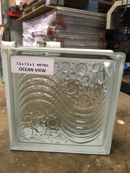 Glass Block Supply LLC GLA GBMM1919OV Glass Block 7.5 X 7.55 In 6 Pieces Per Carton