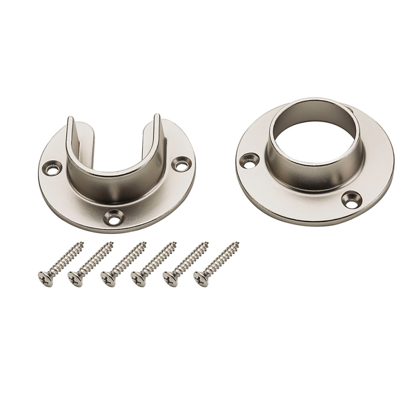 National Hardware S822-082 Heavy Duty Flange Set Satin Nickel