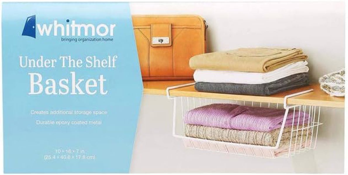 Whitmor Inc 6023-4212 Under Shelf Basket White