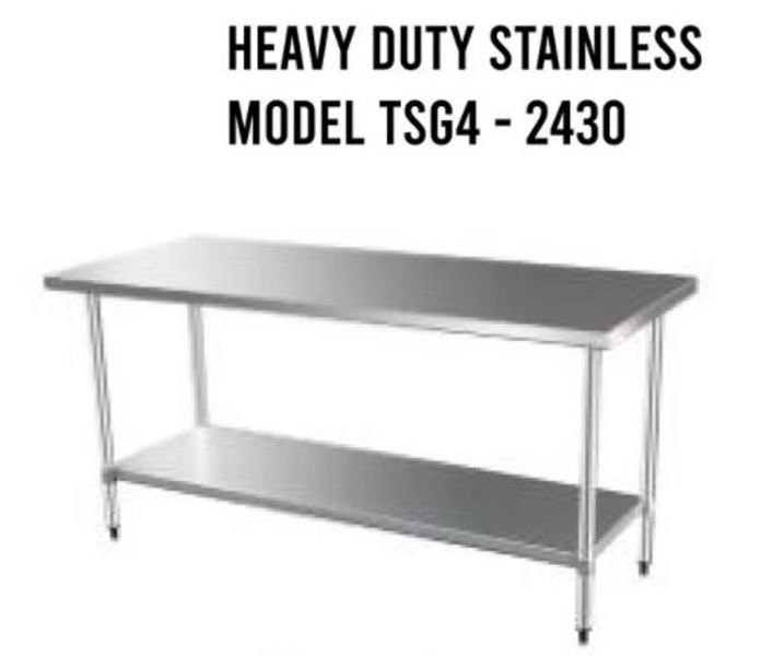 H.D. SHELDON HDS TSG4-2430 Flat Top Table 30 In L x 24 In D x 35 In H
