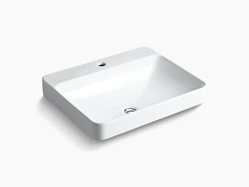 Kohler 2660-1-0 Vessel Sink 23 In Length 6-7/8 In Width 18-1/8 In Height Single Faucet Hole