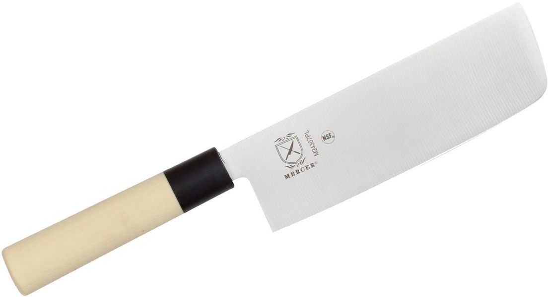 Mercer Culinary M24307 Nakiri Knife 7 In Wood Handle