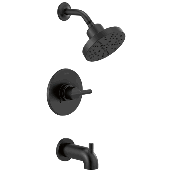 Delta Faucet 144749-BL Tub and Shower Faucet H2O Kinetic Matte Black