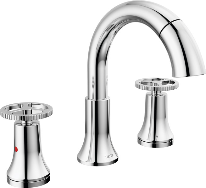 Delta Faucet 3558-PD-DST Two Handle Widespread Pull Down Lavatory Faucet Polished Chrome
