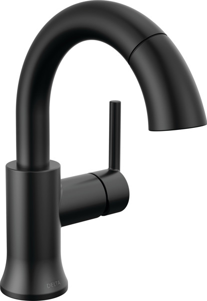 Delta Faucet 559HAR-BLPD-DST Lavato Single Handle Pull Down Kitchen Faucet Matte Black