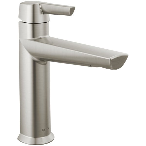 Delta Faucet 571-SS-PR-MPU-DST Single Handle Lavatory Faucet Lumicoat Stainless Steel