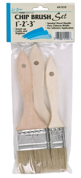 Linzer Products A1510 3 Piece Chip Brush Set with Wood Handle