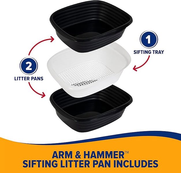 ASPEN PET 42036 Large Sifting Pan with 1 Sifting Box and 2 Regular Boxes
