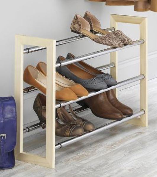 Whitmor Inc 6026-2516 Expandable and Stackable Shoe Rack 3-Tier