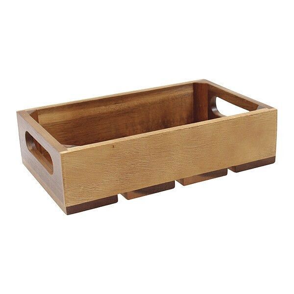 Tablecraft CRATE14 Fourth Size Crate 10 3/8 In X 6 1/2 In X 2 3/4 In Acacia
