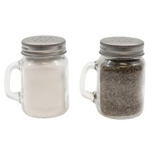 H475S&P Salt and Pepper Shaker Glass with Metal Lid