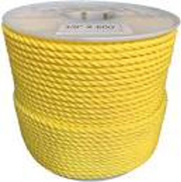 MIAMI CORDAGE MIAMI PPRR386C7-FT Yellow Rope 3/8 In Diameter 600 Ft Length