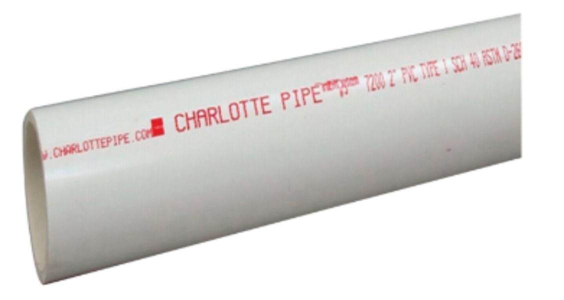 PVC072001000HC Charlotte PP 4025 Schedule 40 PVC Water Pipe 2x5 Ft 140 Per Bundle