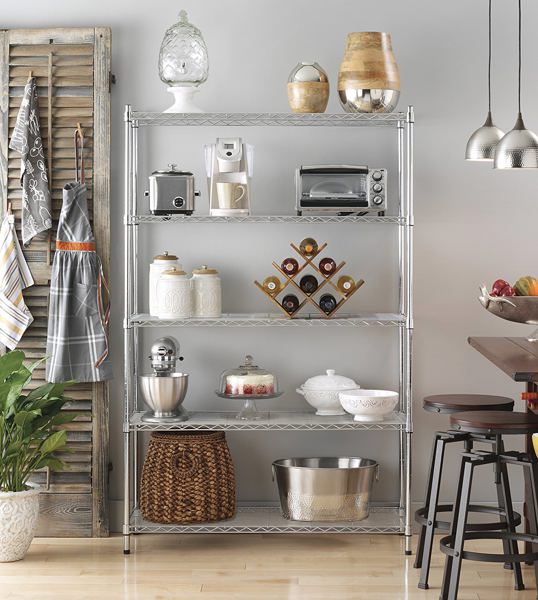 Whitmor Inc 6058-3885 5 Tier Shelving Chrome