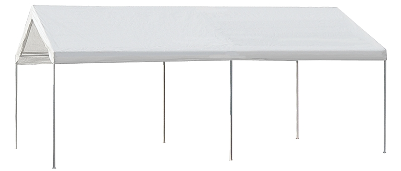Seasonal Trends 22006200010 Carport 10x20 Ft Straight Leg Steel Frame White