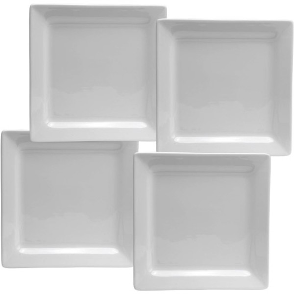 Robinson Home Products FT101X1 Square Dinner Plate 6.2 In Porcelain
