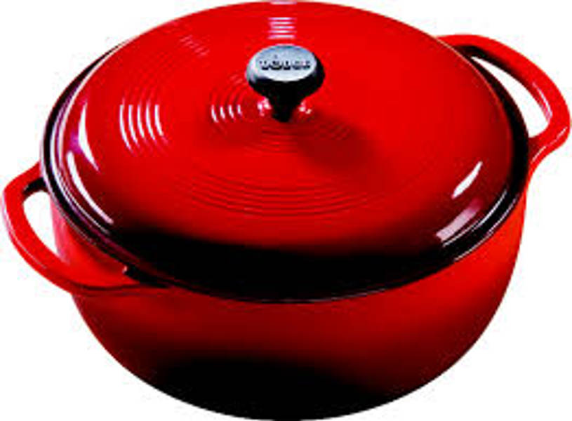 Lodge MFG CO EC6D43 Dutch Oven 6 Qt Enamel Cast Iron Red