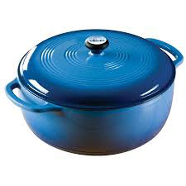 Lodge MFG CO EC7D33 Dutch Oven 7.5 Qt Blue Enamel Cast Iron
