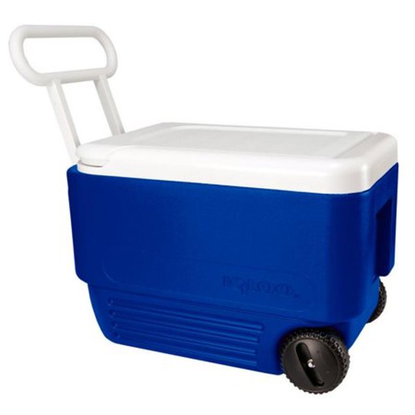Igloo Corporation 34482 Cooler With Wheel and Handle 38 Qt Blue