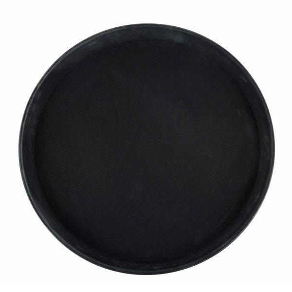 Winco TFG-14K Round Bar Tray 14 In Black Fiberglass