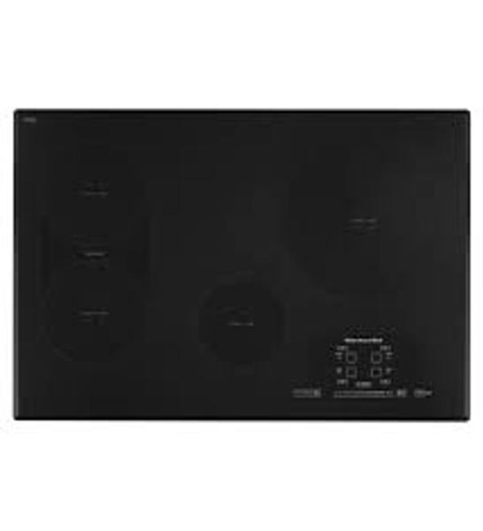 KitchenAid KICU509XBL Electric Induction Cooktop 30 In with Pan Detection Power Boost on All 4 Elements