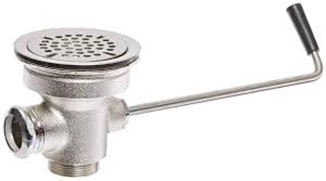 Fisher 24104 Chrome Twist Handle Waste Valve 1-1/2 In for 3-1/2 In Sink